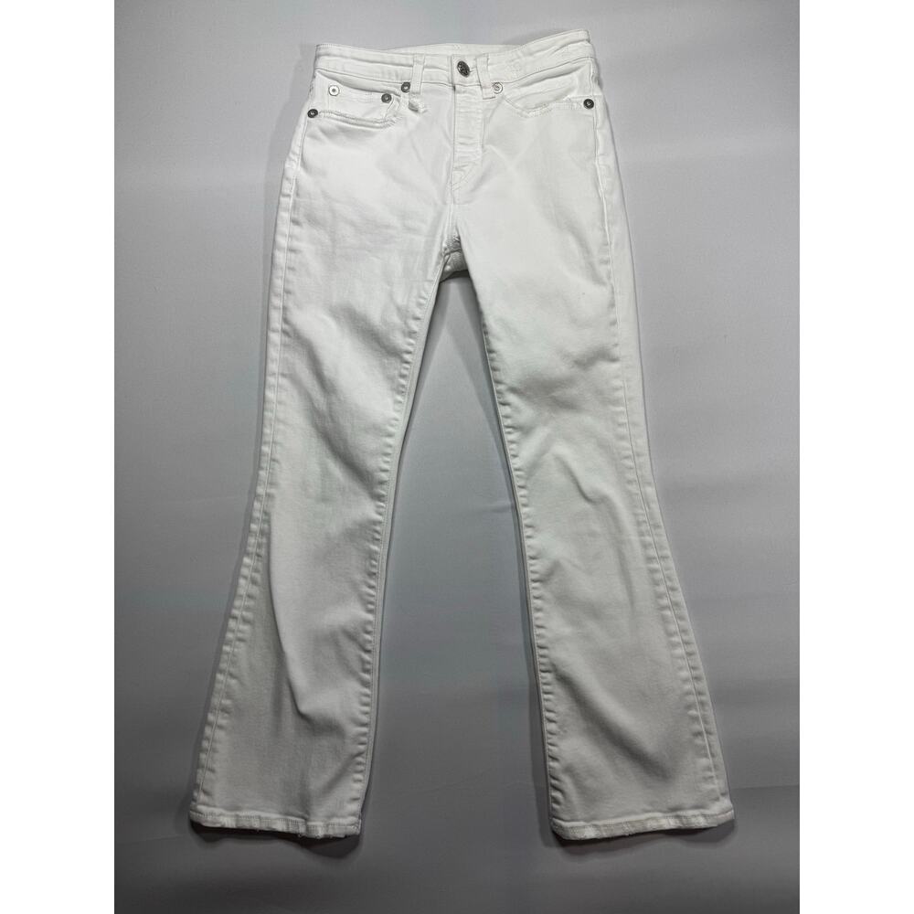 R13 Crisp White Flare Jeans